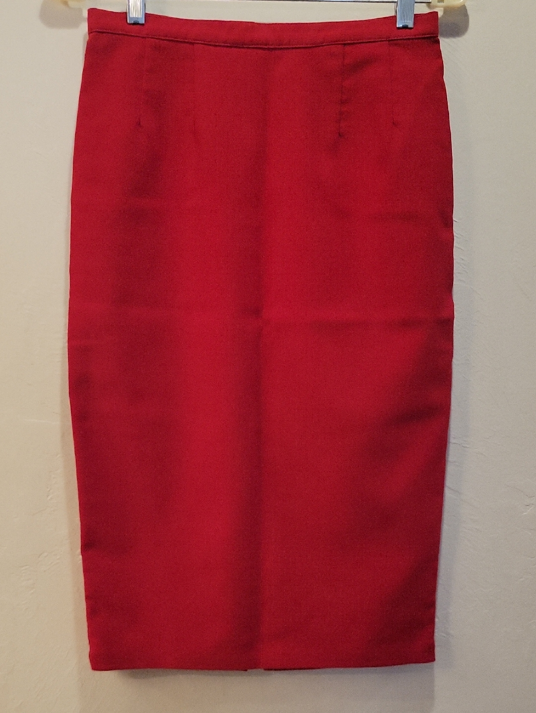 Stop Staring! Red High-Waist Pencil Skirt For Women M